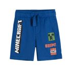 Cool Club, Pantaloni scurti pentru baieti, albastru, imprimeu Minecraft
