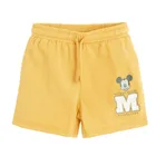 Cool Club, Pantaloni scurti pentru baieti, galben, imprimeu Mickey Mouse