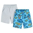 Cool Club, Pantaloni scurti pentru baieti, gri, albastru, set, 2 buc.