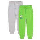 Cool Club, Pantaloni trening pentru baieti, gri, verde, set, 2 buc.