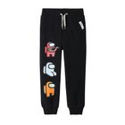 Cool Club, Pantaloni trening pentru baieti, negru, imprimeu Among Us