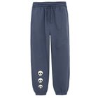 Cool Club, Pantaloni trening pentru baieti, oversize, albastru, imprimeu Brawl Starss