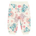 Cool Club, Pantaloni trening pentru fete, alb, imprimeu Lilo si Stitch
