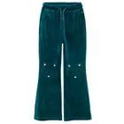 Cool Club, Pantaloni trening pentru fete, flare, velur, verde