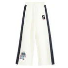 Cool Club, Pantaloni trening pentru fete, wide, alb, imprimeu Lilo si Stitch