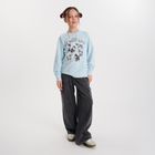 Cool Club, Pantaloni trening pentru fete, wide, granit