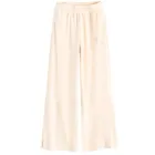 Cool Club, Pantaloni trening pentru fete, wide leg, velur, bej