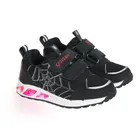 Cool Club, Pantofi sport pentru baieti, negru, talpa cu leduri, imprimeu Spider-Man