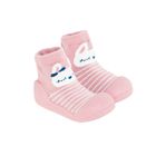 Cool Club, Papuci de casa tip soseta pentru fete, roz, imprimeu iepurasi