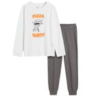 Cool Club, Pijama pentru baieti, alb-gri