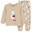 Cool Club, Pijama pentru baieti, bej, Imprimeu Moomins