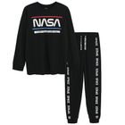 Cool Club, Pijama pentru baieti, negru, imprimeu NASA
