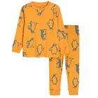 Cool Club, Pijama pentru baieti, portocaliu, imprimeu pinguini