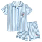Cool Club, Pijama pentru fete, alb-albastru, imprimeu Lilo si Stitch