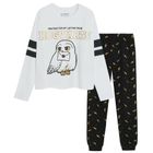 Cool Club, Pijama pentru fete, alb-negru, imprimeu Harry Potter