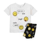 Cool Club, Pijama pentru fete, alb-negru, Smiley World