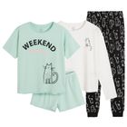 Cool Club, Pijama pentru fete, mix de culori, set 2 buc.