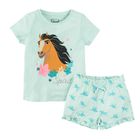 Cool Club, Pijama pentru fete, verde-menta, imprimeu Spirit neimblanzit