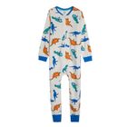 Cool Club, Pijama-salopeta pentru baieti, alb, imprimeu dinozauri