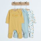 Cool Club, Pijama tip salopeta pentru baieti, mix de culori, set 3 buc.
