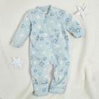 Cool Club, Pijama tip salopeta pentru baieti, polar, albastru deschis