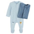 Cool Club, Pijama tip salopeta pentru bebelusi, albastru, set, 2 buc.