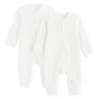 Cool Club, Pijama tip salopeta pentru bebelusi, bumbac organic, alb, set, 2 buc.