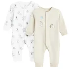 Cool Club, Pijama tip salopeta pentru bebelusi, mix, imprimeu 101 Dalmatieni, set, 2 buc.