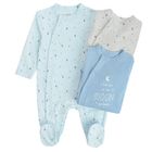 Cool Club, Pijama tip salopeta pentru bebelusi, mix, set, 3 buc.