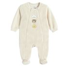 Cool Club, Pijama tip salopeta pentru bebelusi, velur, bej