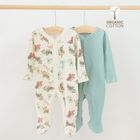 Cool Club, Pijama tip salopeta pentru fete, bumbac organic, mix de culori, imprimeu animalute, set 2 buc.
