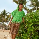 Cool Club, Prosop tip poncho cu gluga pentru baieti, verde