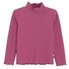 Cool Club, Pulover cu guler inalt pentru fete, din tricot striat, roz