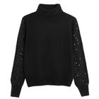 Cool Club, Pulover cu guler inalt pentru fete, negru