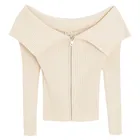 Cool Club, Pulover pentru fete, cu fermoar, bej