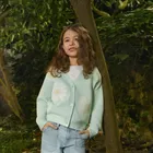 Cool Club, Pulover pentru fete, cu nasturi, menta verde