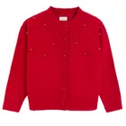 Cool Club, Pulover pentru fete, cu nasturi, rosu