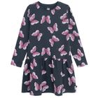 Cool Club, Rochie cu maneca lunga pentru fete, bleumarin