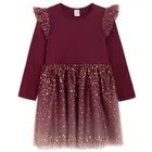 Cool Club, Rochie cu maneca lunga pentru fete, claret