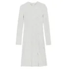 Cool Club, Rochie cu maneca lunga pentru fete, din tricot striat, gri melanj