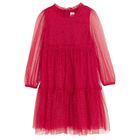 Cool Club, Rochie cu maneca lunga pentru fete, rosu