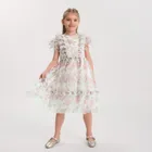 Cool Club, Rochie cu maneca scurta pentru fete, alb