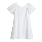 Cool Club, Rochie cu maneca scurta pentru fete, alb, broderie englezeasca