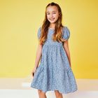Cool Club, Rochie cu maneca scurta pentru fete, albastru