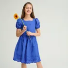 Cool Club, Rochie cu maneca scurta pentru fete, albastru