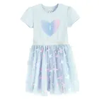 Cool Club, Rochie cu maneca scurta pentru fete, albastru