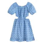 Cool Club, Rochie cu maneca scurta pentru fete, albastru