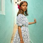 Cool Club, Rochie cu maneca scurta pentru fete, ecru