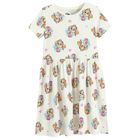 Cool Club, Rochie cu maneca scurta pentru fete, ecru, imprimeu Paw Patrol