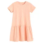 Cool Club, Rochie cu maneca scurta pentru fete, portocaliu